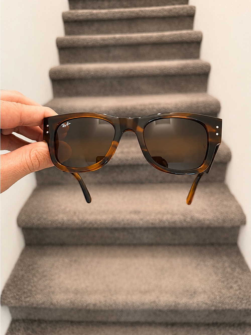 NEW Ray-Ban RB0840s Mega Wayfarer Sunglasses - Brown - Picture 2 of 6